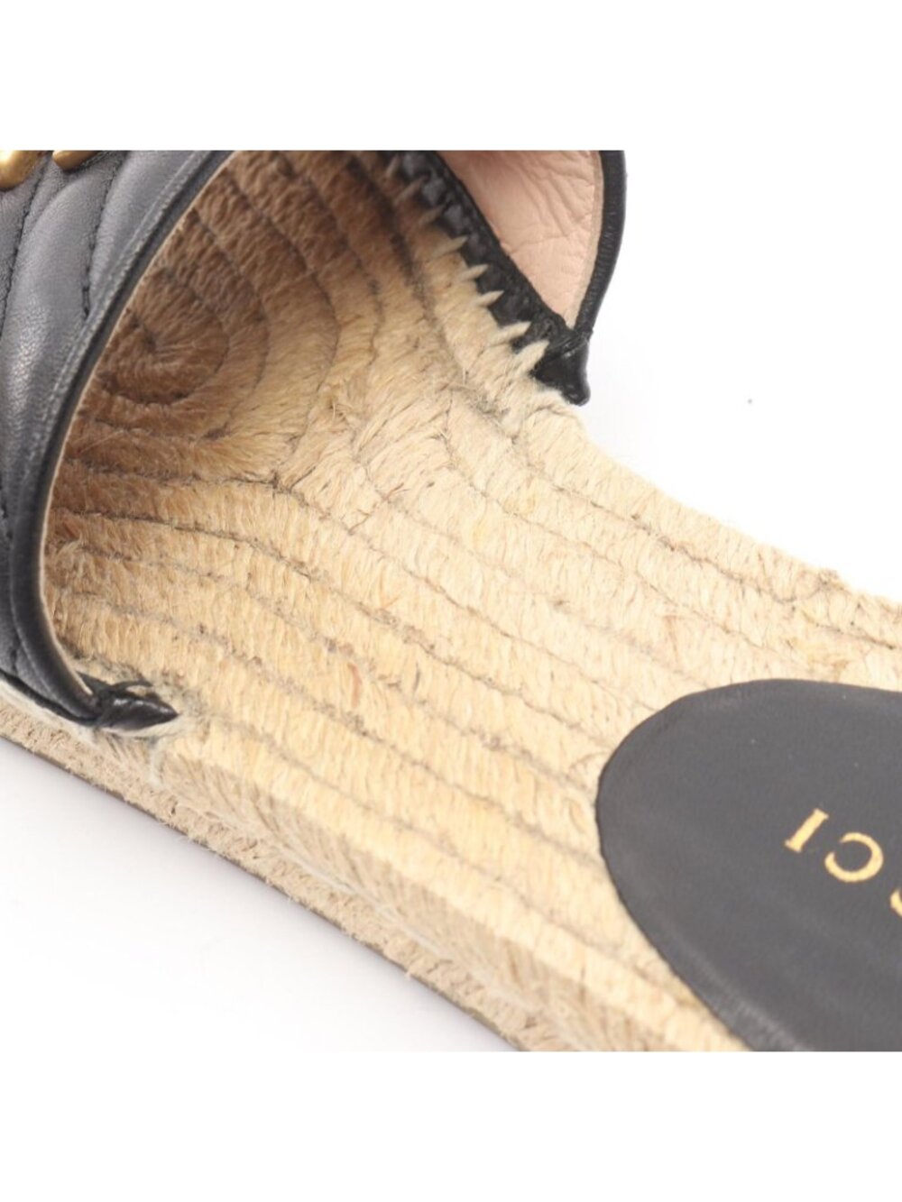 Gucci Sandals GG Marmont Espadrille Leather - Picture 12 of 13